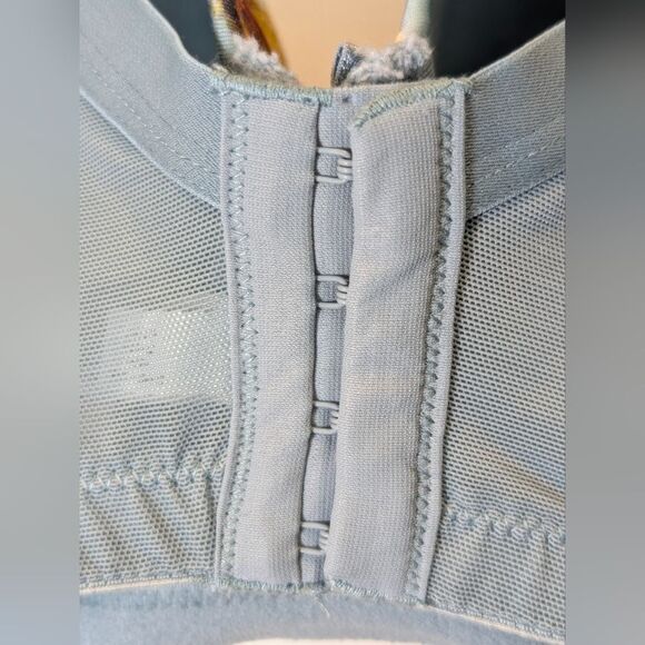 Cacique Lane Bryant 44DDD Blue Floral Boost Balconette Bra Lace Push Up - Picture 3 of 7